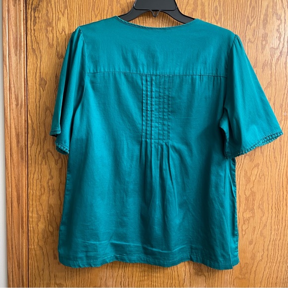 apt.9 Short Sleeve Women’s Green Blouse Size Large - Picture 7 of 11